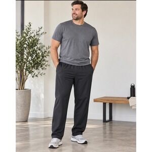 Tek Gear Men's XL Tall Athletic Performance Pants Black Elastic Waist NWT